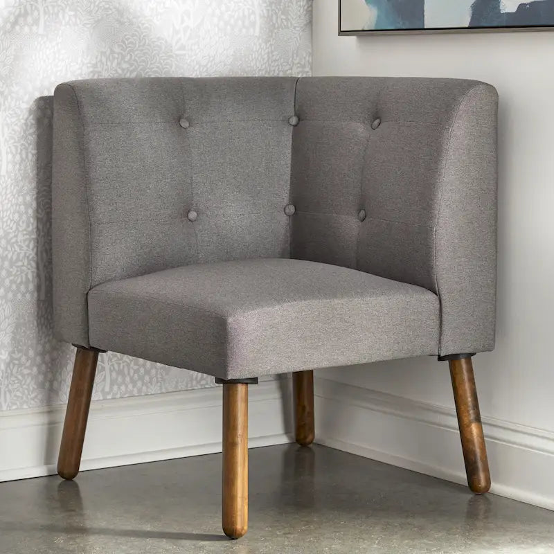 Chaise d'angle simple en bois et tissu Playmate