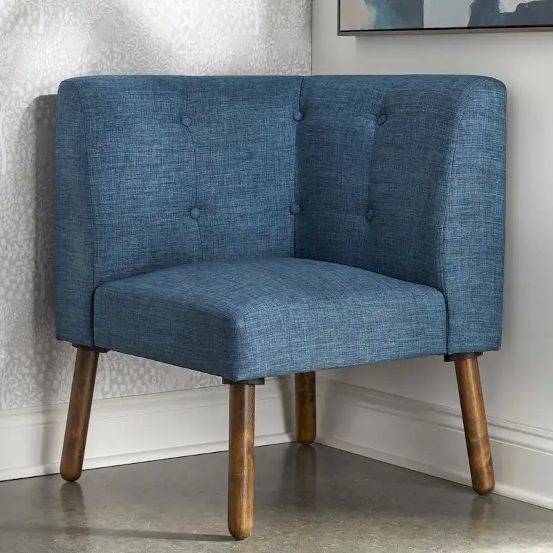 Chaise d'angle simple en bois et tissu Playmate