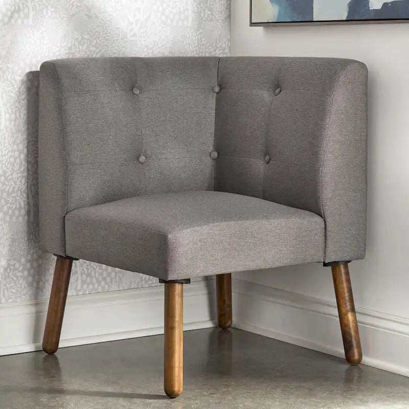 Chaise d'angle simple en bois et tissu Playmate