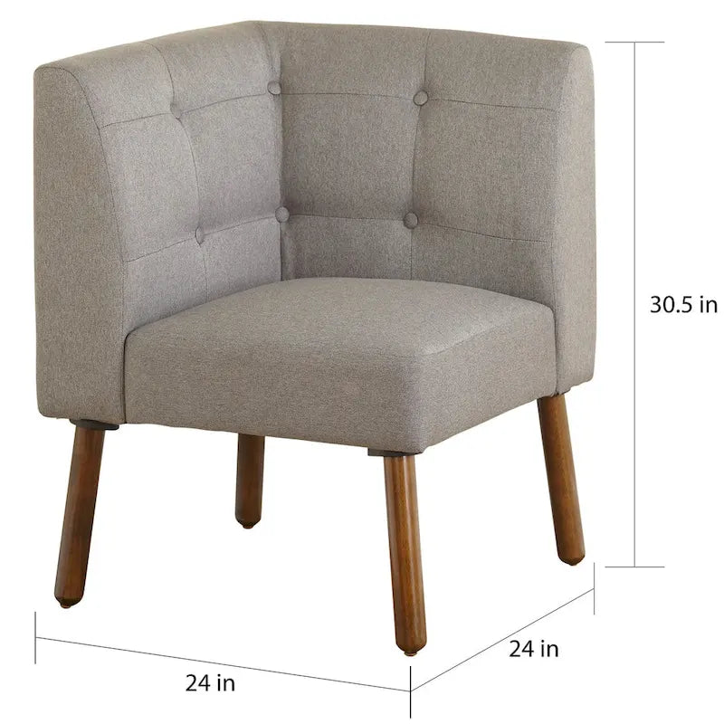 Chaise d'angle simple en bois et tissu Playmate