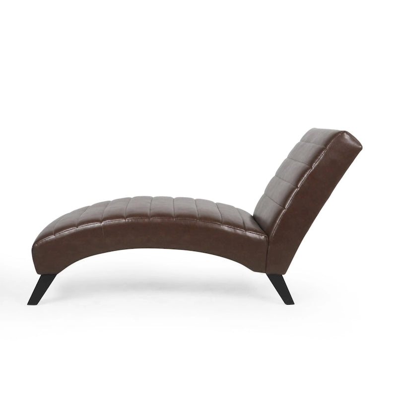 Chaise longue rembourrée Stillmore avec surpiqûres en canal de Christopher Knight Home