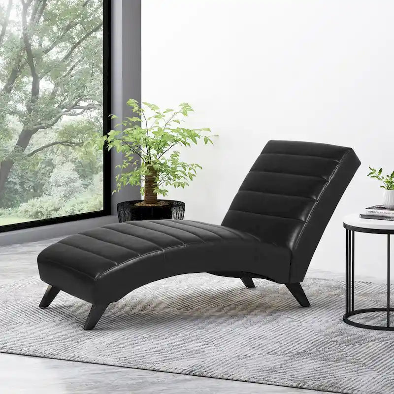 Chaise longue rembourrée Stillmore avec surpiqûres en canal de Christopher Knight Home