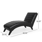 Chaise longue rembourrée Stillmore avec surpiqûres en canal de Christopher Knight Home