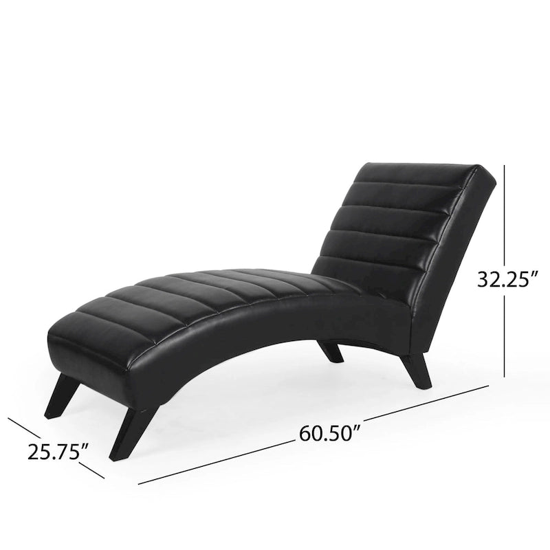 Chaise longue rembourrée Stillmore avec surpiqûres en canal de Christopher Knight Home