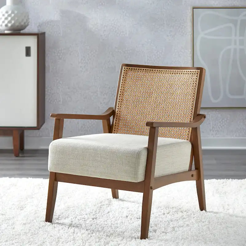 Chaise d'appoint Lifestorey Serena en rotin et bois massif