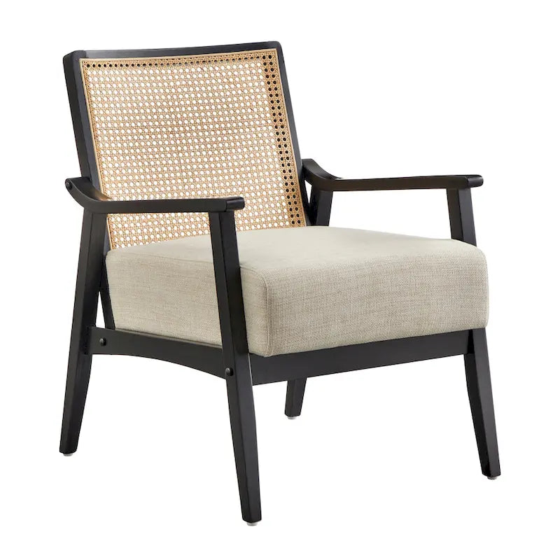 Chaise d'appoint Lifestorey Serena en rotin et bois massif