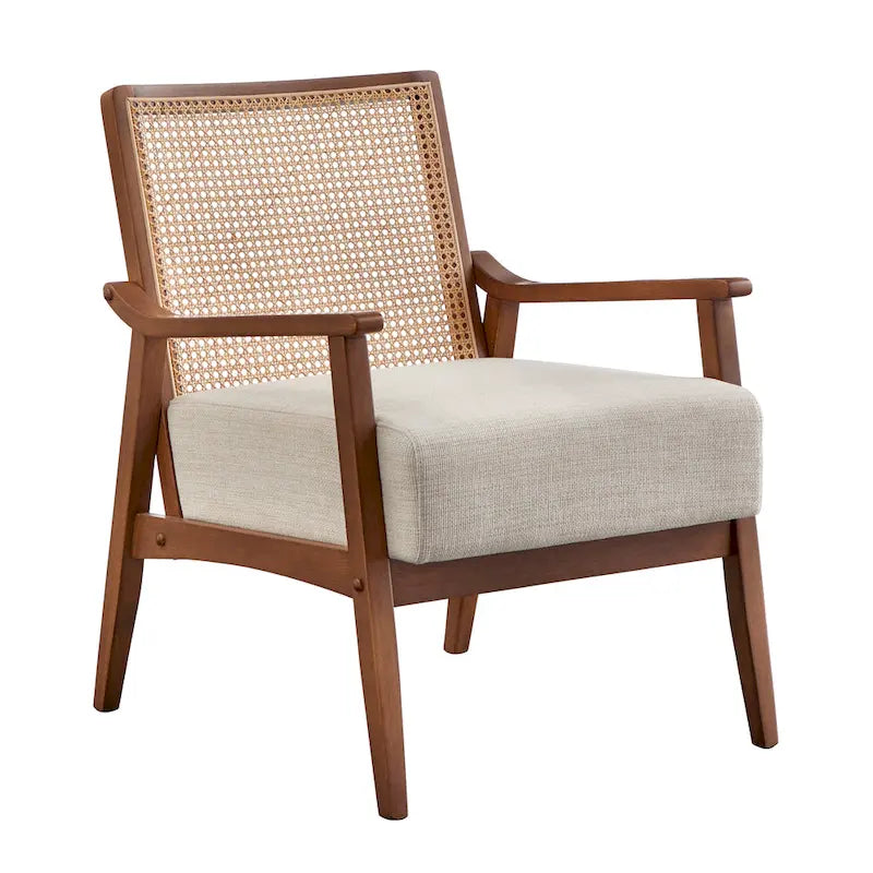 Chaise d'appoint Lifestorey Serena en rotin et bois massif