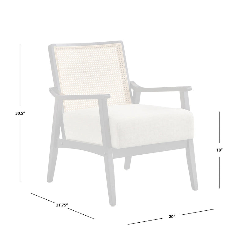 Chaise d'appoint Lifestorey Serena en rotin et bois massif