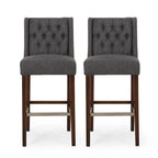 Tabouret de bar à oreilles capitonné Bayliss (Lot de 2) par Christopher Knight Home