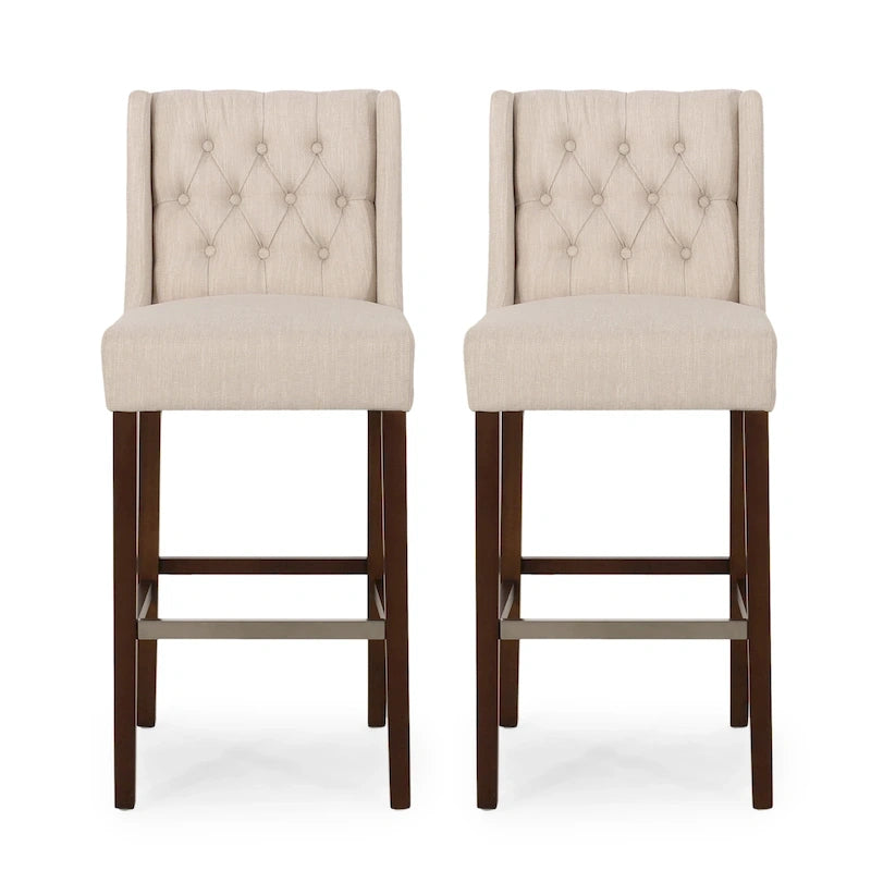 Tabouret de bar à oreilles capitonné Bayliss (Lot de 2) par Christopher Knight Home