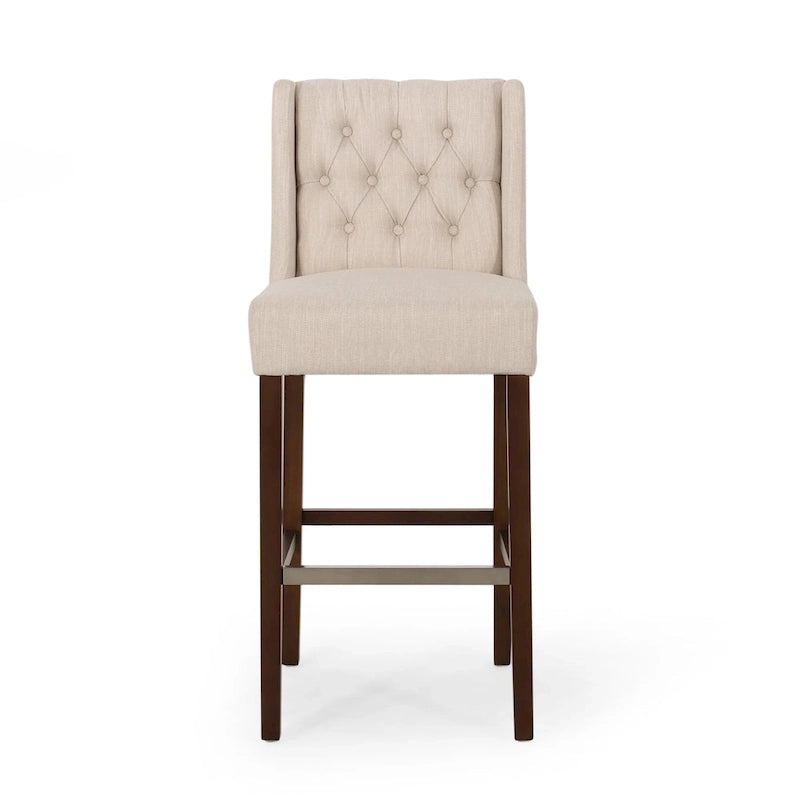 Tabouret de bar à oreilles capitonné Bayliss (Lot de 2) par Christopher Knight Home