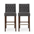 Tabouret de bar à oreilles capitonné Bayliss (Lot de 2) par Christopher Knight Home