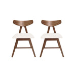 Chaises de salle à manger Stocker en tissu et bois d'hévéa (lot de 2) par Christopher Knight Home