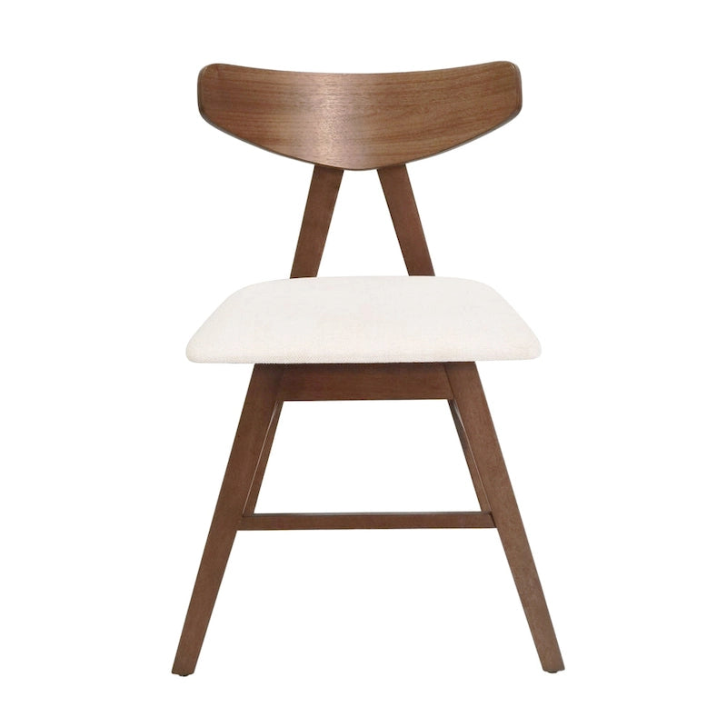 Chaises de salle à manger Stocker en tissu et bois d'hévéa (lot de 2) par Christopher Knight Home