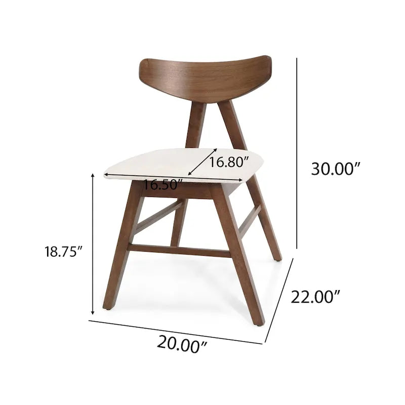 Chaises de salle à manger Stocker en tissu et bois d'hévéa (lot de 2) par Christopher Knight Home