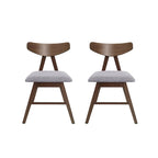 Chaises de salle à manger Stocker en tissu et bois d'hévéa (lot de 2) par Christopher Knight Home
