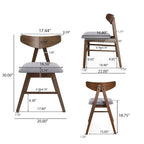 Chaises de salle à manger Stocker en tissu et bois d'hévéa (lot de 2) par Christopher Knight Home