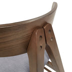 Chaises de salle à manger Stocker en tissu et bois d'hévéa (lot de 2) par Christopher Knight Home