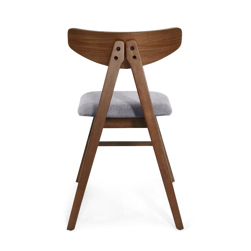 Chaises de salle à manger Stocker en tissu et bois d'hévéa (lot de 2) par Christopher Knight Home