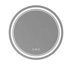 Keonjinn LED Miroir de salle de bain mural rond, 3 températures de couleur, intensité variable