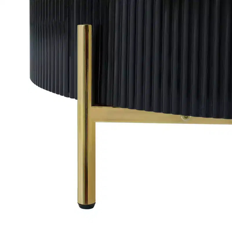 Table basse ronde moderne de 31,5 pouces, table d'appoint avec plateau en marbre, table de canapé centrale pour salon, appartement, bureau, balcon