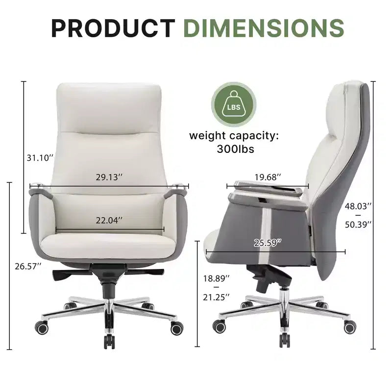 EUREKA ERGONOMIC Royal II, Chaise de bureau exécutive à dossier haut