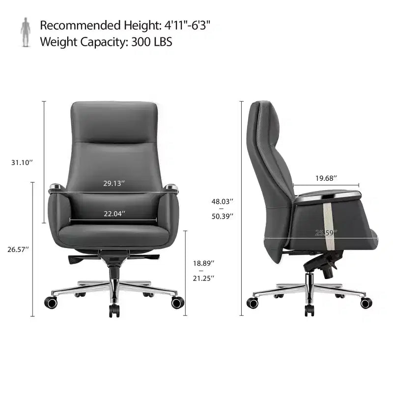 EUREKA ERGONOMIC Royal II, Chaise de bureau exécutive à dossier haut