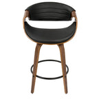 Tabouret de comptoir à hauteur fixe Carson Carrington Kanteborg 26 avec pieds en bois courbé et repose-pieds rond (ensemble de 2)