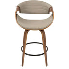 Tabouret de comptoir à hauteur fixe Carson Carrington Kanteborg 26 avec pieds en bois courbé et repose-pieds rond (ensemble de 2)