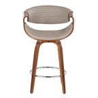 Tabouret de comptoir à hauteur fixe Carson Carrington Kanteborg 26 avec pieds en bois courbé et repose-pieds rond (ensemble de 2)