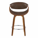Tabouret de comptoir à hauteur fixe Carson Carrington Kanteborg 26 avec pieds en bois courbé et repose-pieds rond (ensemble de 2)