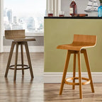 Tabouret en bois pivotant Ellery Mid-Century Modern (Lot de 2) iNSPIRE Q Modern