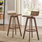 Tabouret en bois pivotant Ellery Mid-Century Modern (Lot de 2) iNSPIRE Q Modern