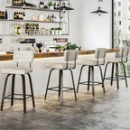 Tabourets de bar pivotants Tabourets de bar en bois courbé hauteur comptoir