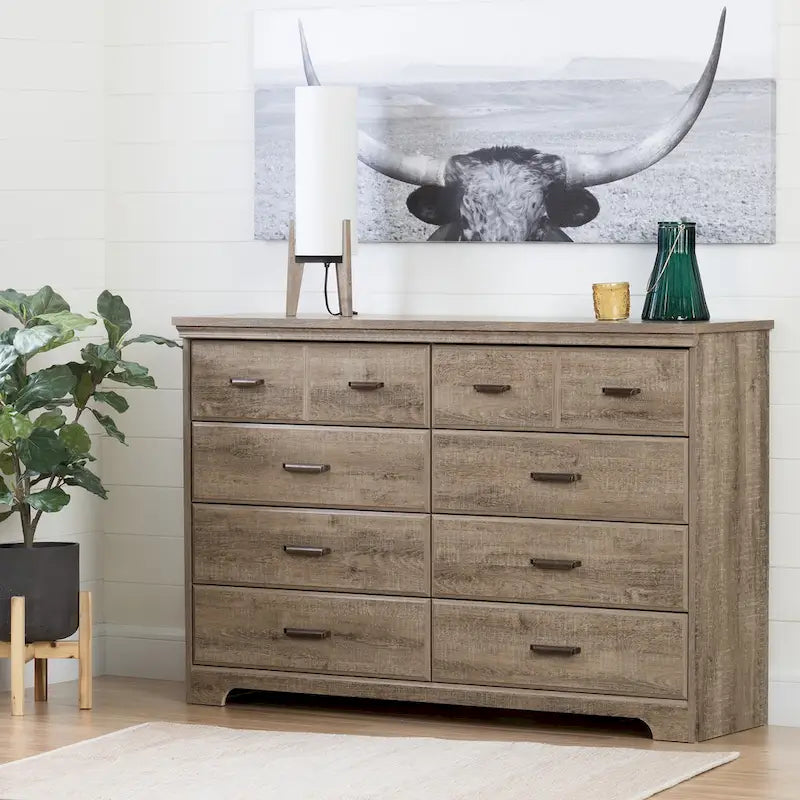 Commode double 8 tiroirs Versa Country Cottage