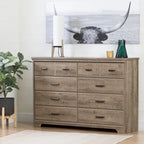 Commode double 8 tiroirs Versa Country Cottage