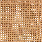 Tabouret de comptoir Lesia en rotin marron naturel et bois, style bohème moderne