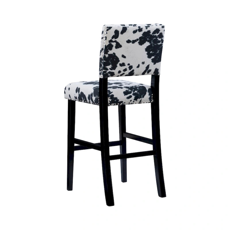 Tabouret de bar Lemont à imprimé vache
