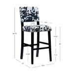 Tabouret de bar Lemont à imprimé vache