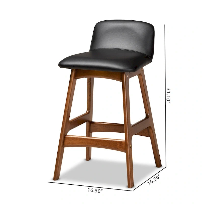 Tabourets de bar Darrin modernes du milieu du siècle, ensemble de 2