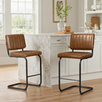 Tabourets de bar rembourrés style rustique Art Leon, hauteur comptoir (lot de 2)