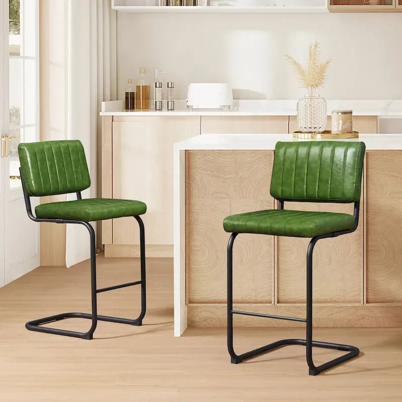 Tabourets de bar rembourrés style rustique Art Leon, hauteur comptoir (lot de 2)