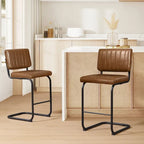 Tabourets de bar rembourrés style rustique Art Leon, hauteur comptoir (lot de 2)