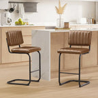 Tabourets de bar rembourrés style rustique Art Leon, hauteur comptoir (lot de 2)