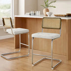 Tabourets de bar rembourrés style rustique Art Leon, hauteur comptoir (lot de 2)