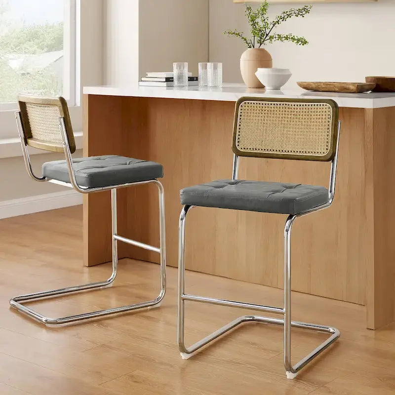 Tabourets de bar rembourrés style rustique Art Leon, hauteur comptoir (lot de 2)