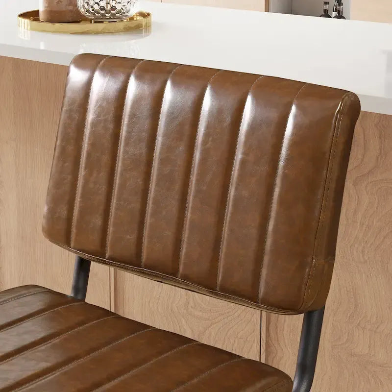 Tabourets de bar rembourrés style rustique Art Leon, hauteur comptoir (lot de 2)