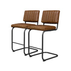Tabourets de bar rembourrés style rustique Art Leon, hauteur comptoir (lot de 2)