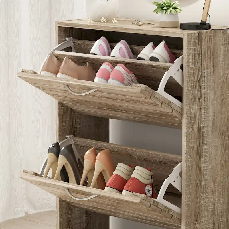 Meuble à chaussures avec tiroir basculant pour entrée, meuble de rangement