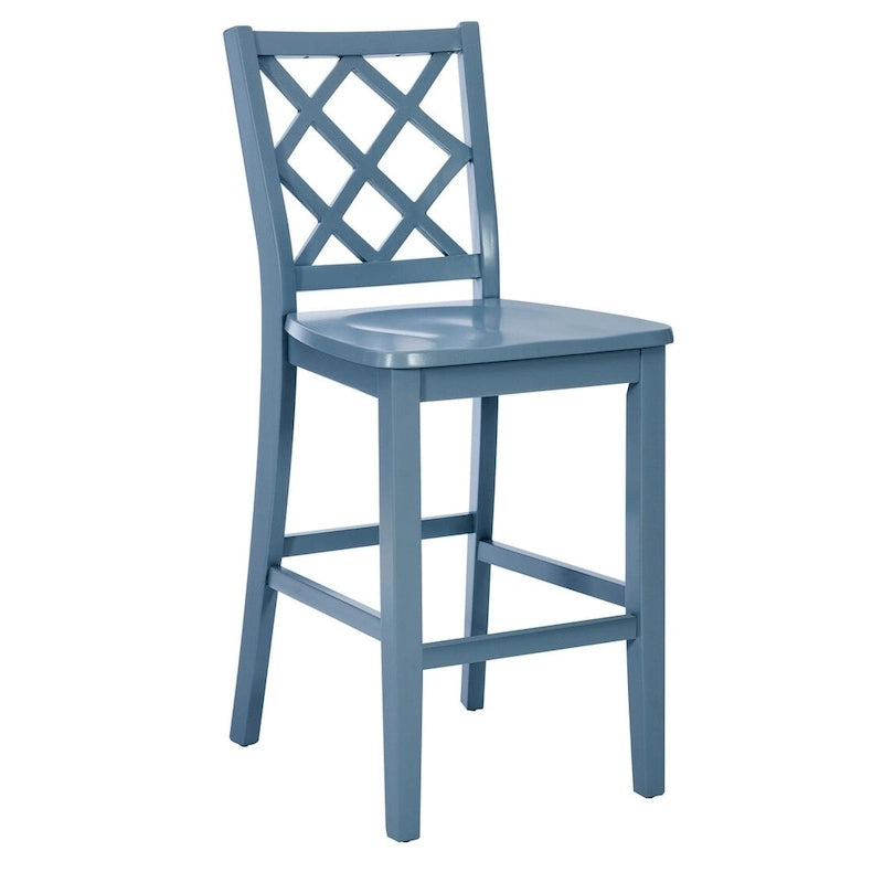 Tabouret de bar à manger en bois massif Catron à hauteur de comptoir